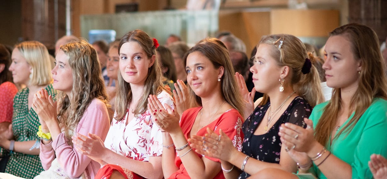 Oxford Media & Business School Graduation Day Clapping Students